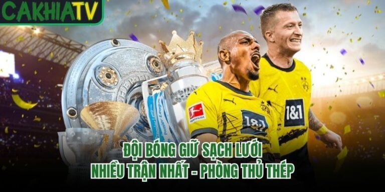 Đội Bóng Giữ Sạch Lưới Nhiều Trận Nhất - Phòng Thủ Thép